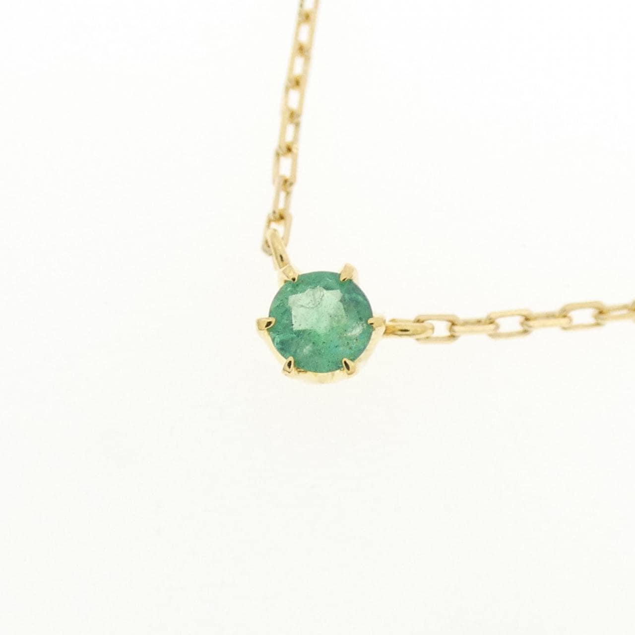 K18YG emerald necklace