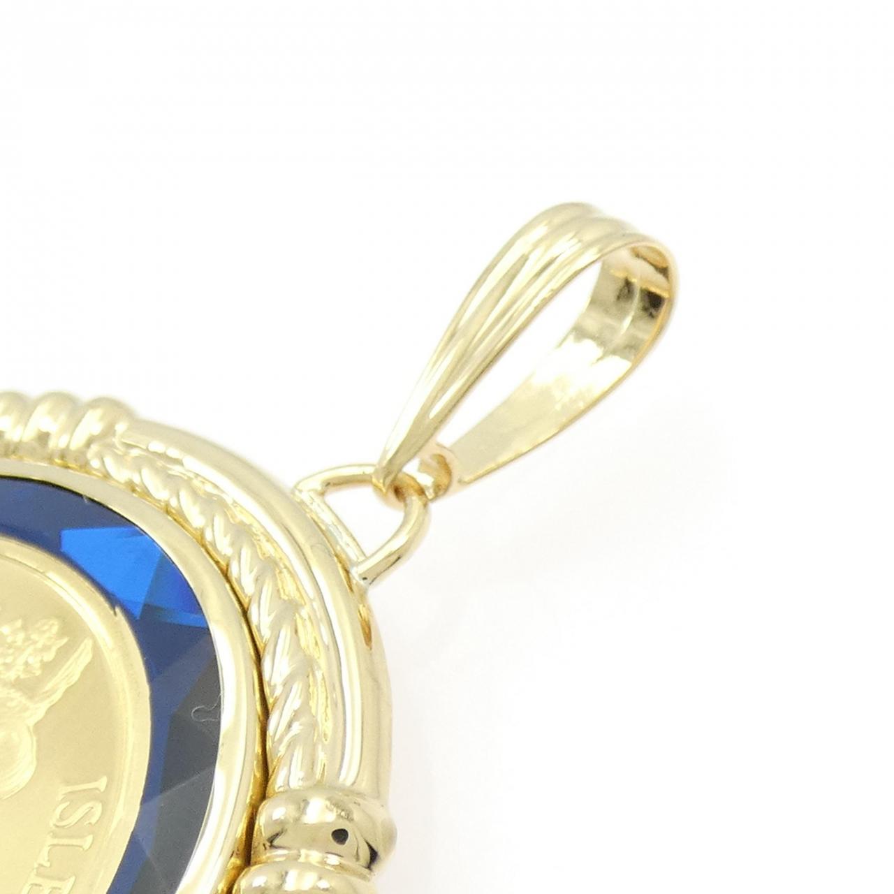 K18YG(枠) コイン ペンダント