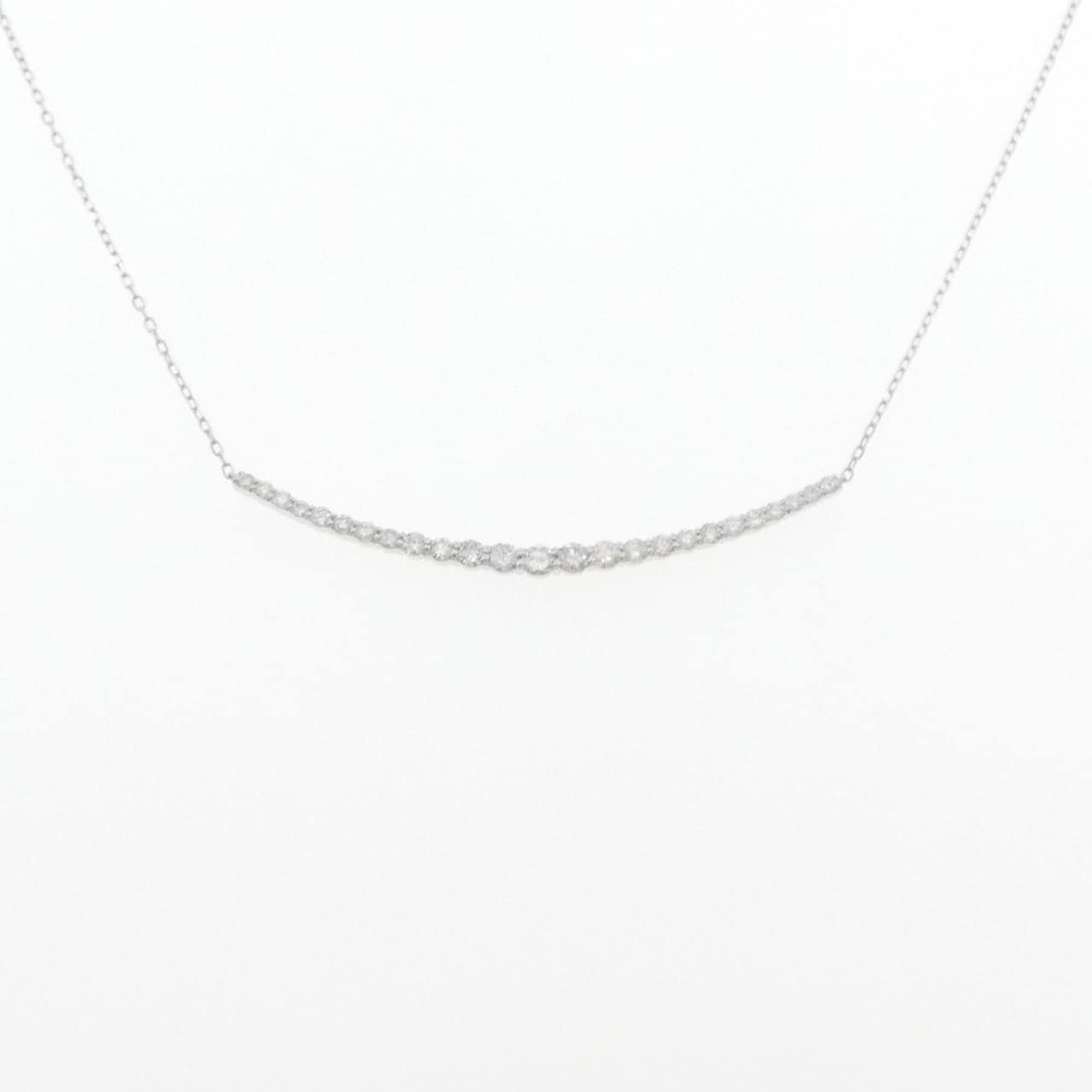 K18WG ダイヤモンド ネックレス 1.00CT