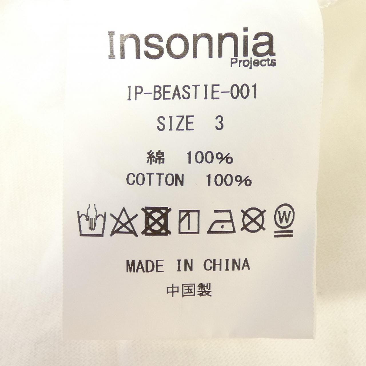インソニア Insonnia IP-BEASTIE-001 Tシャツ