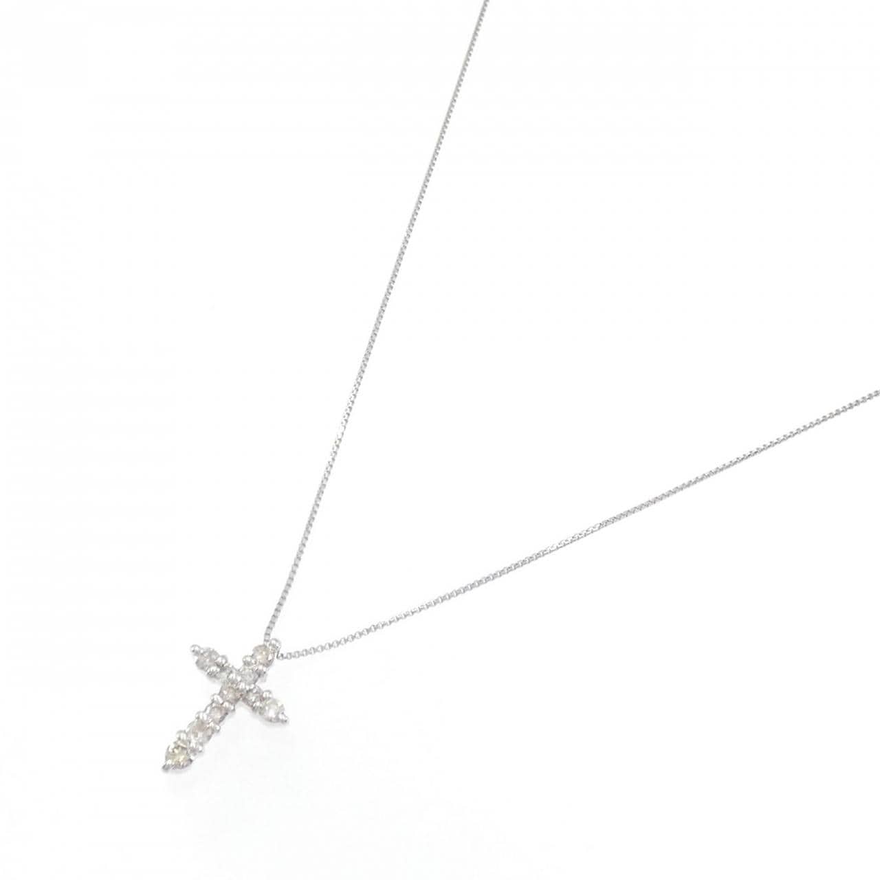 PT900/PT850 クロス ダイヤモンド ネックレス 0.20CT