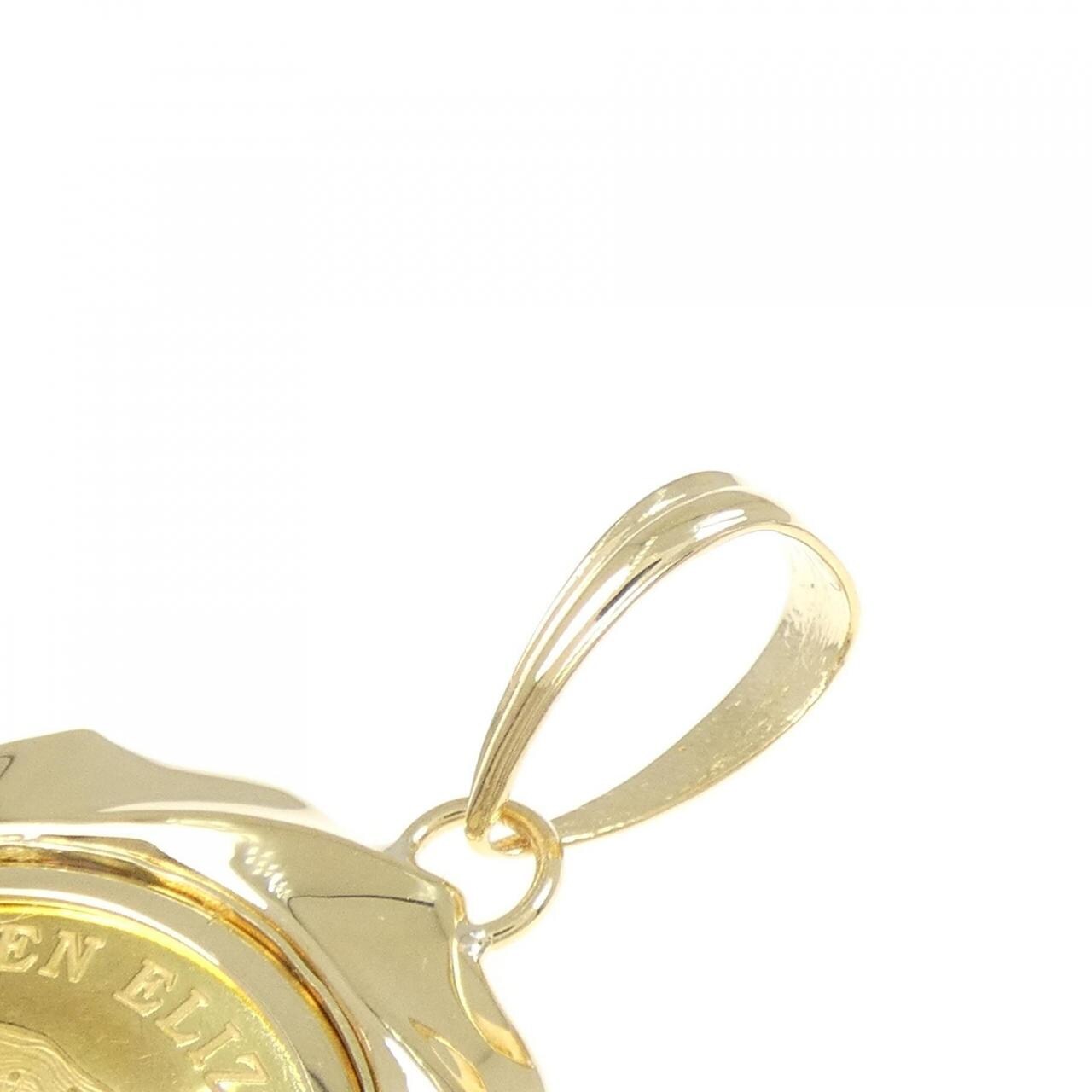 K18YG (框) 硬币吊坠