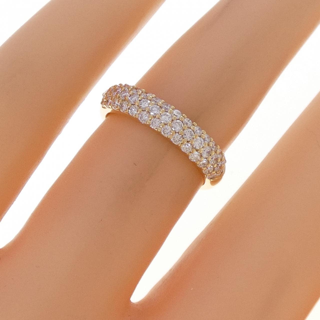 K18YG パヴェ ダイヤモンド リング 0.50CT