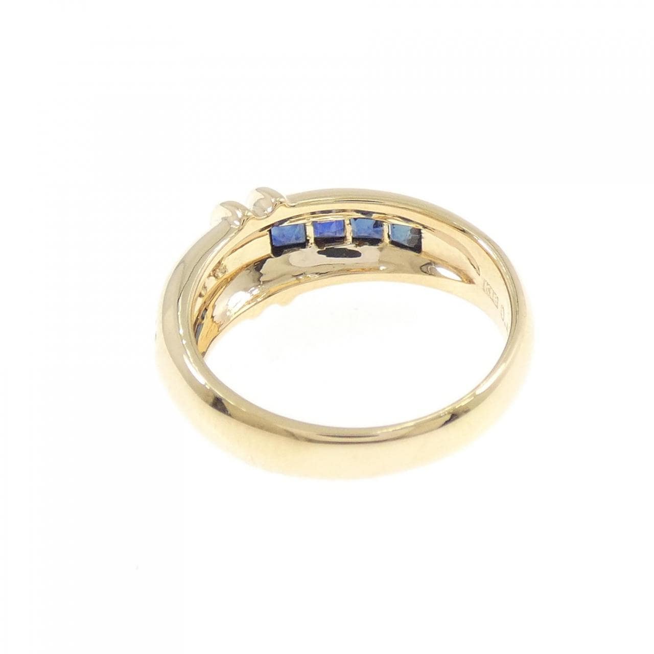 K18YG サファイヤ リング 0.46CT