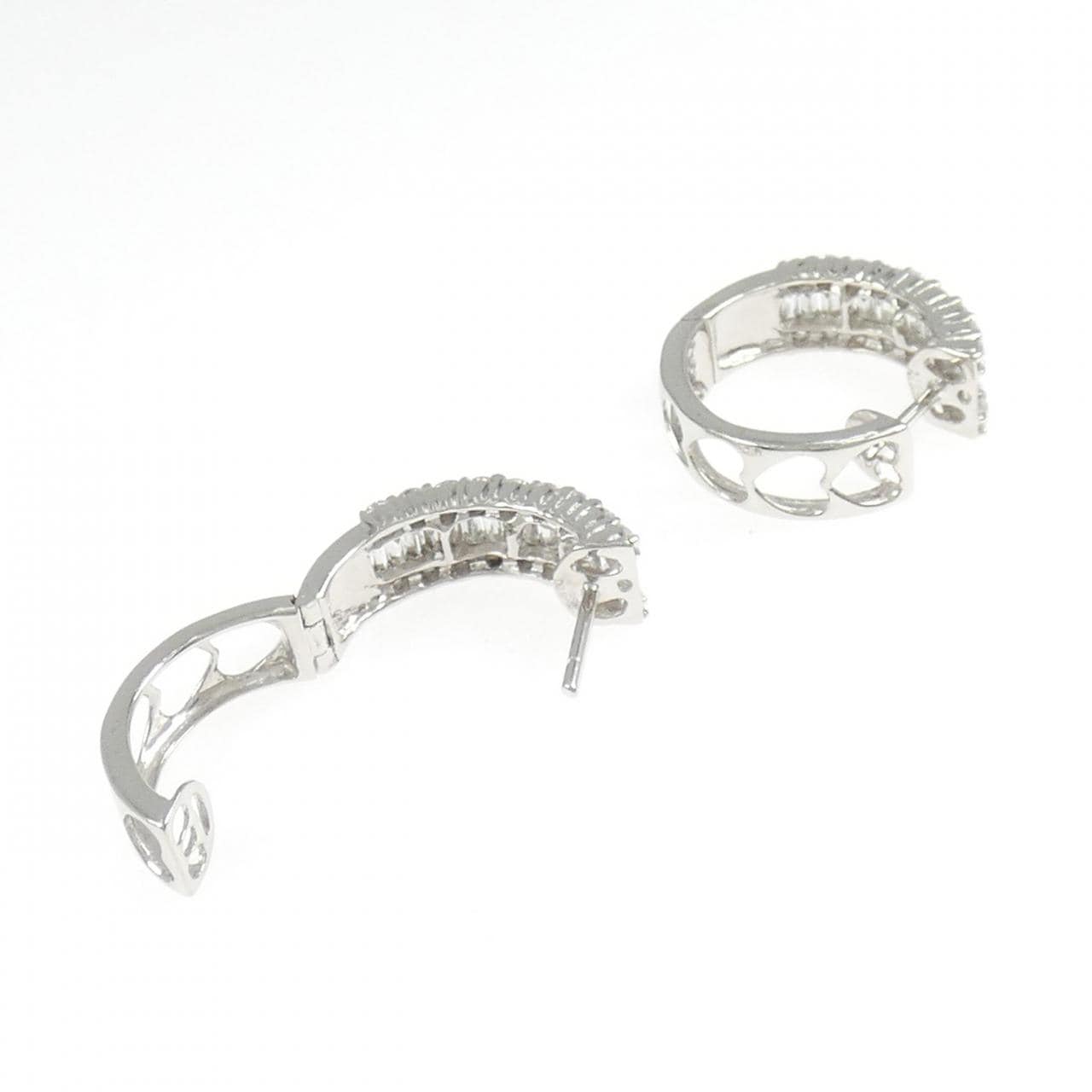 K18WG ダイヤモンド ピアス 1.80CT