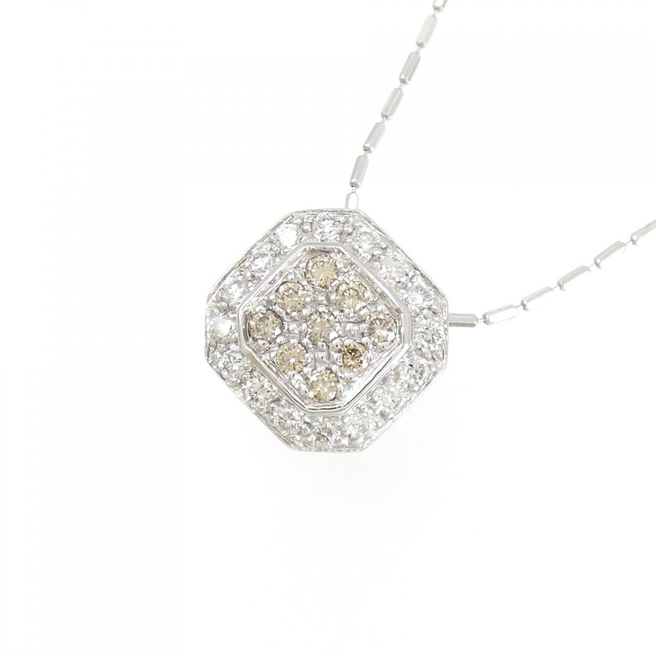 14KWG/K18WG Diamond necklace