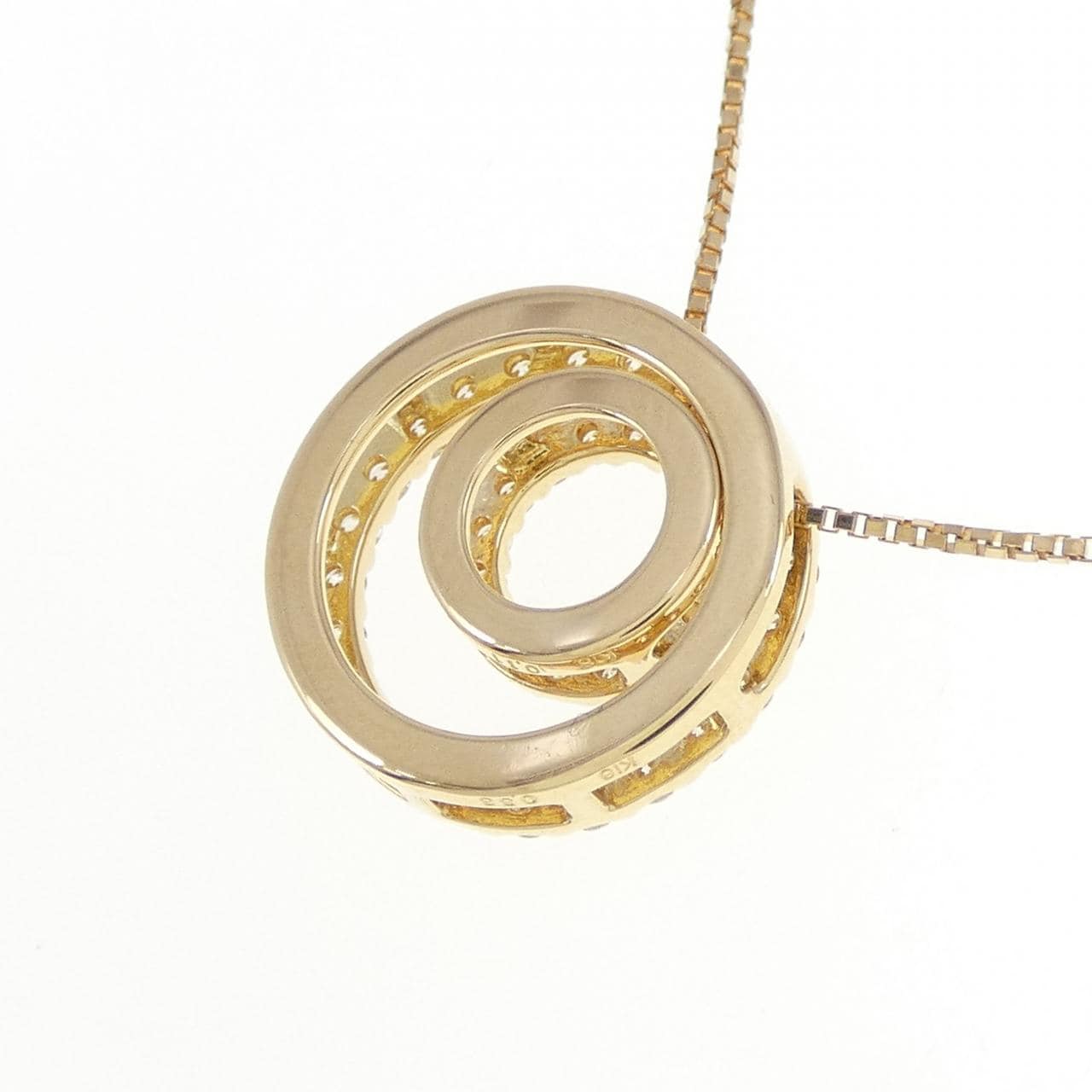 K18YG 2WAY ダイヤモンド ネックレス 0.33CT
