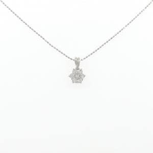 PT フラワー ダイヤモンド ネックレス 0.2CT