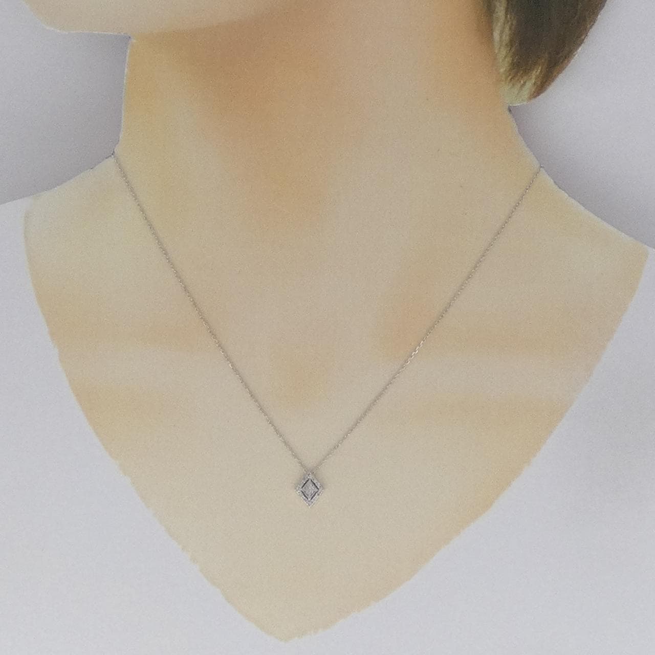 K10WG ダイヤモンド ネックレス 0.07CT