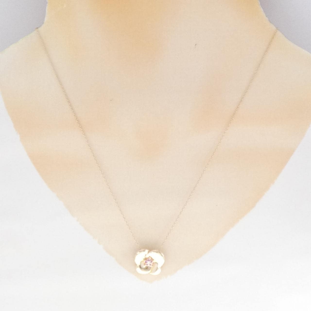 K10PG フラワー サファイヤ ネックレス