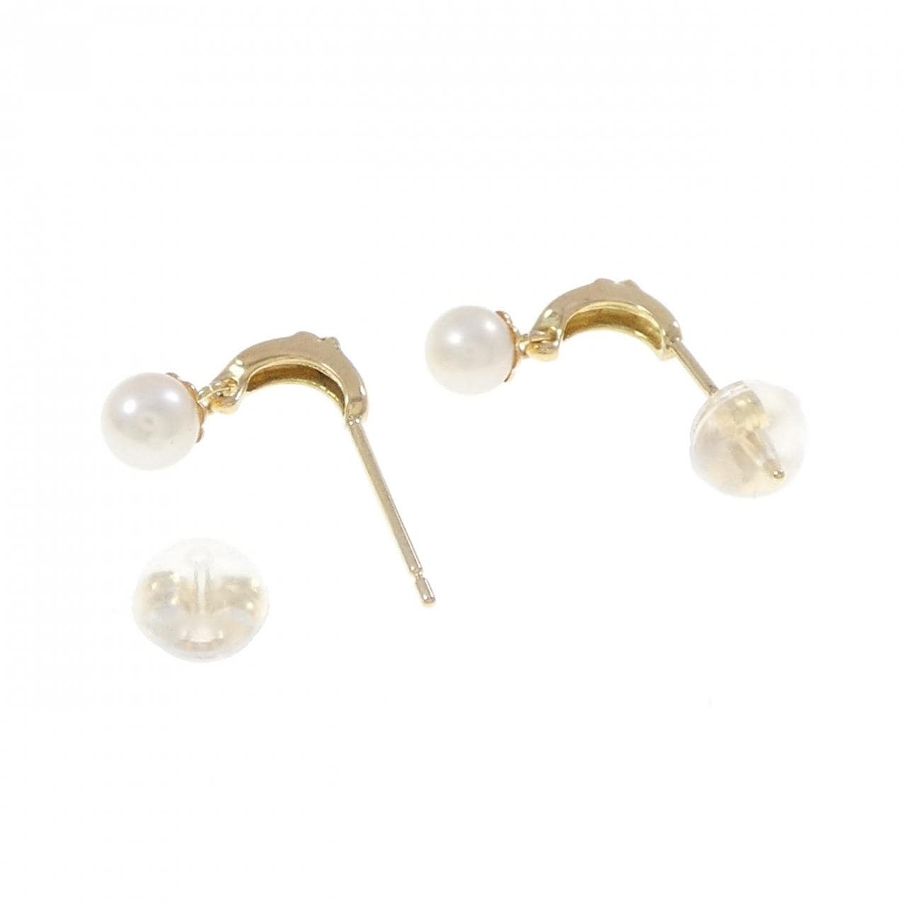 K18YG freshwater pearl earrings