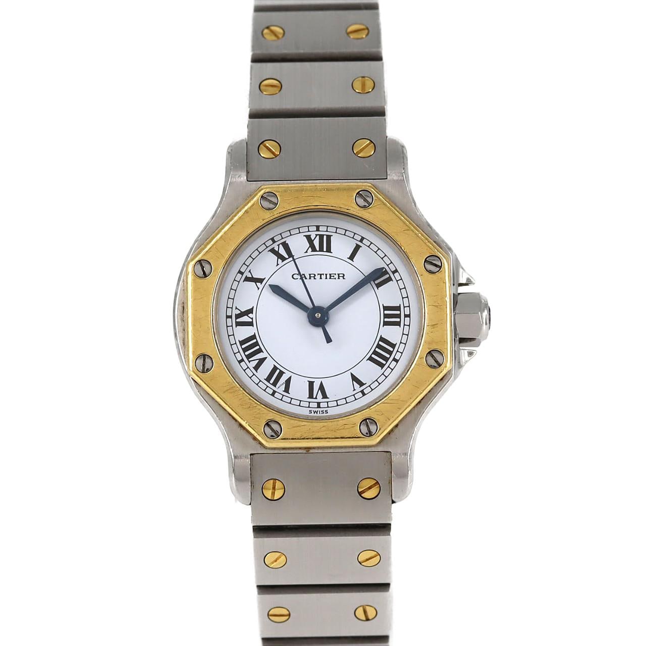 カルティエ サントスオクタゴンSM コンビ SSxYG 自動巻