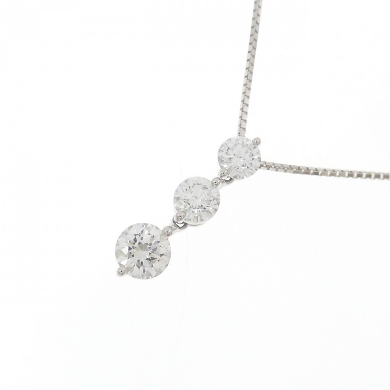 K18WG ダイヤモンド ネックレス 0.70CT
