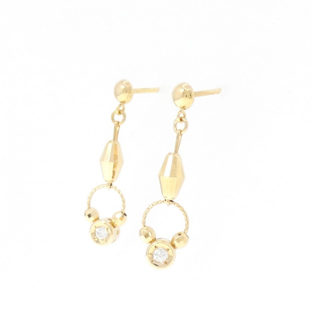 K18YG ダイヤモンド ピアス 0.10CT