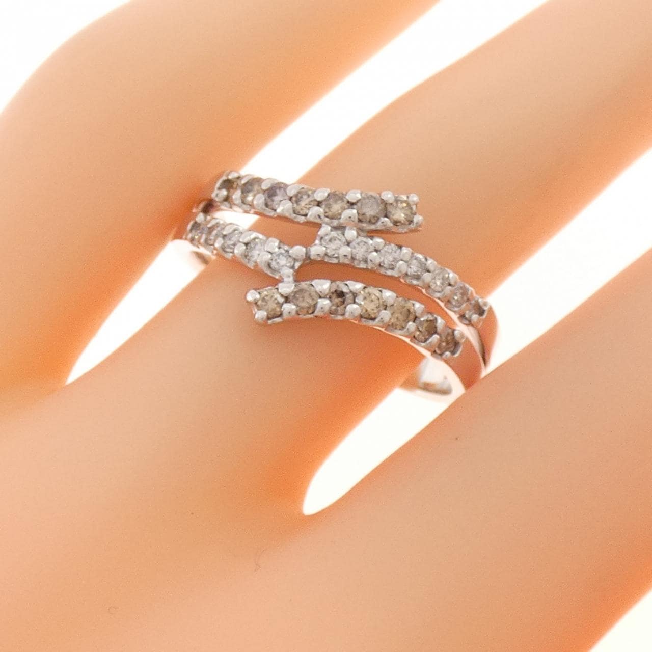 K18WG ダイヤモンド リング 0.50CT