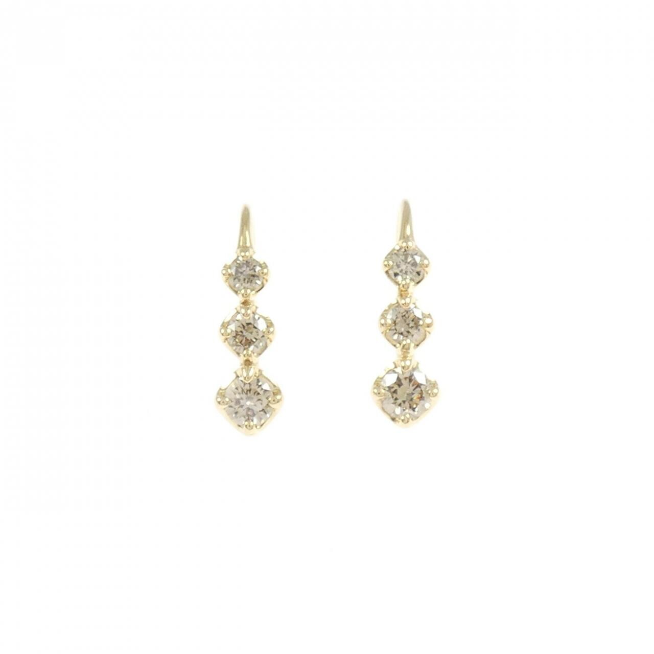 K18YG ダイヤモンド ピアス 0.20CT