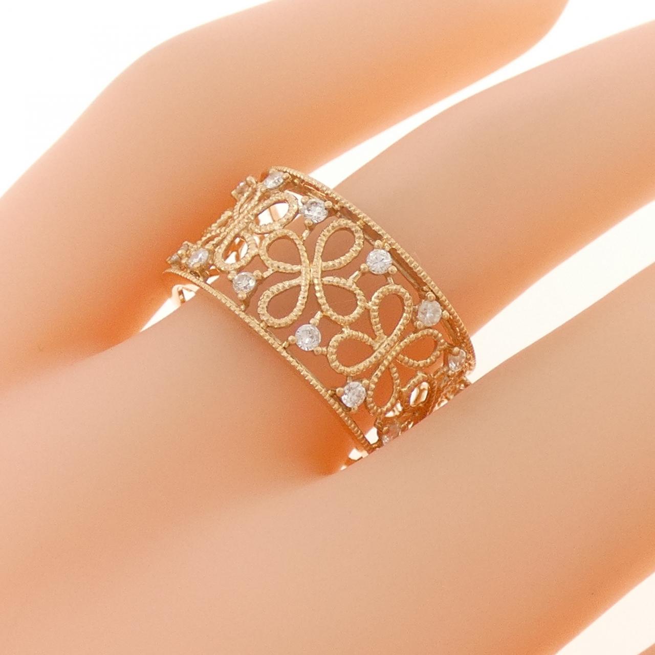 K18PG ダイヤモンド リング 0.25CT
