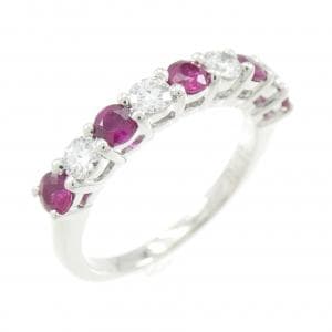 K18WG ルビー リング 0.52CT