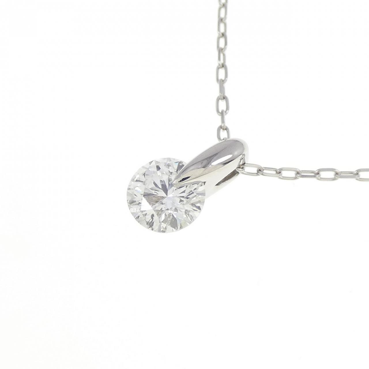 PT900/PT850 ソリティア ダイヤモンド ネックレス 0.53CT