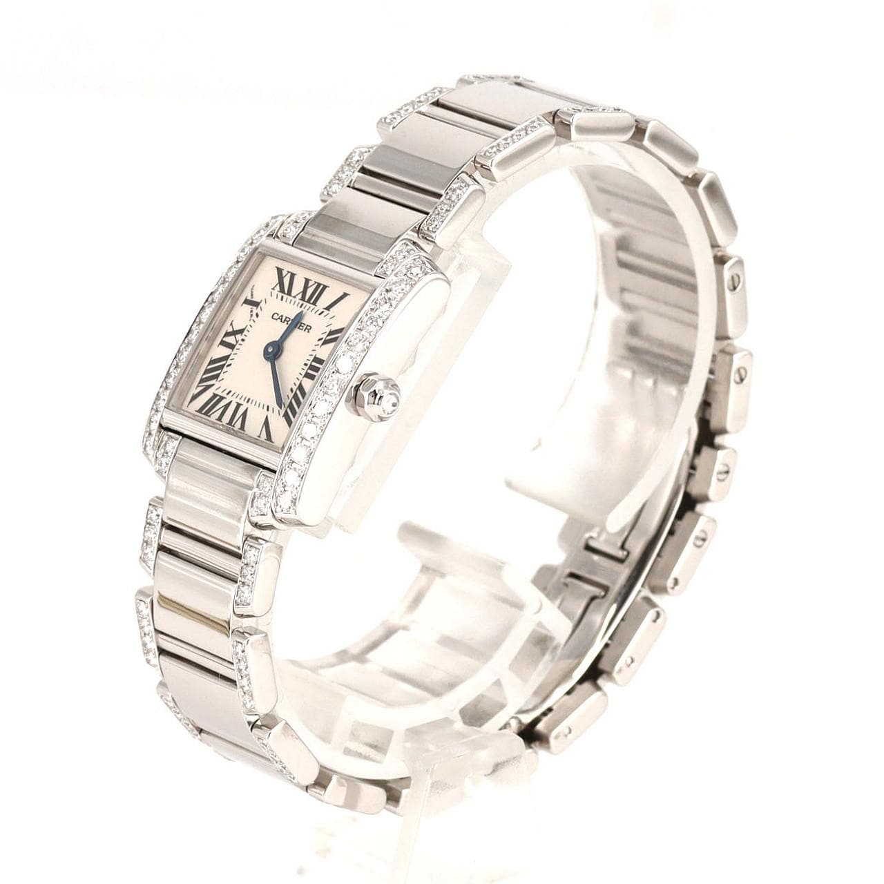 カルティエ タンクフランセーズSM WG/D･ブレスハーフD WE1002SC WG クォーツ