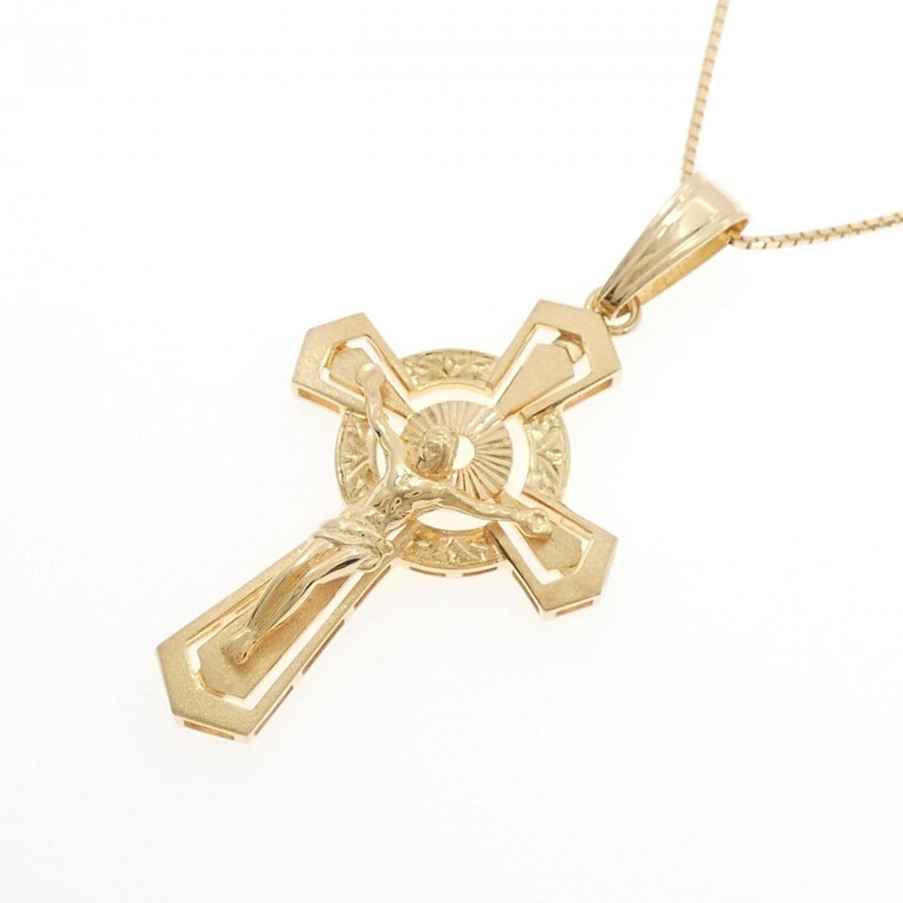 K18YG クロス ネックレス