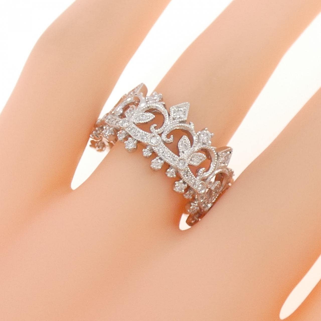 PT900 ティアラ ダイヤモンド リング 0.45CT