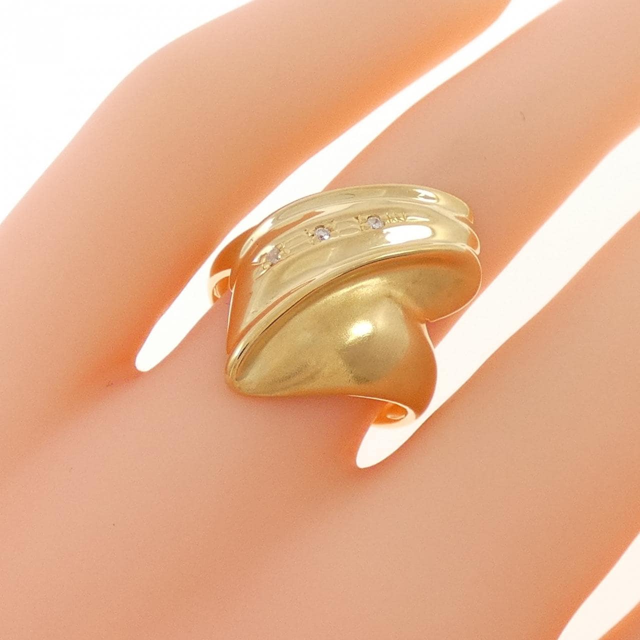 K18YG ダイヤモンド リング 0.02CT