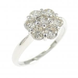 PT900 フラワー ダイヤモンド リング 1.00CT