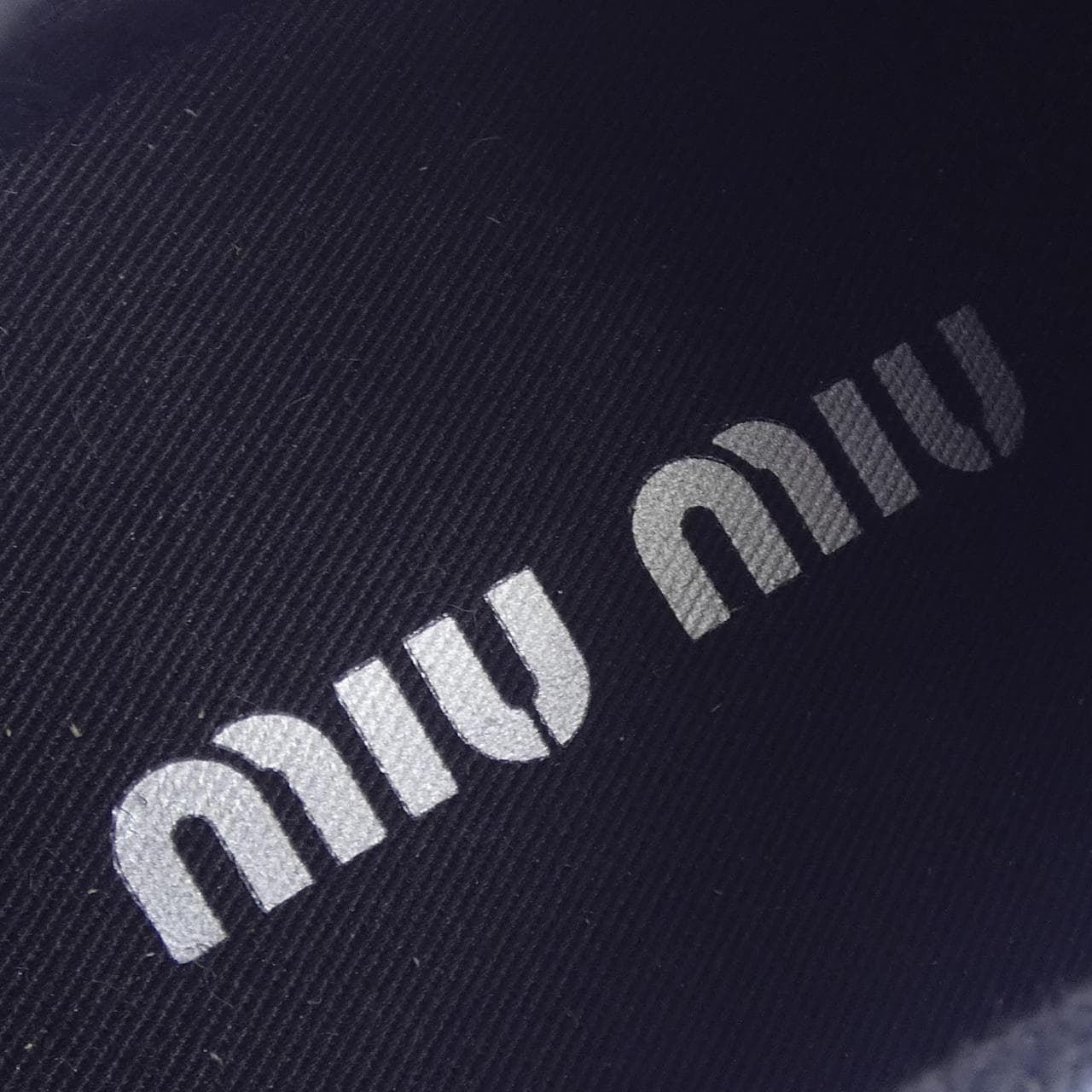ミュウミュウ MIU MIU レザー/コットンレースアップ 5E384E スニーカー