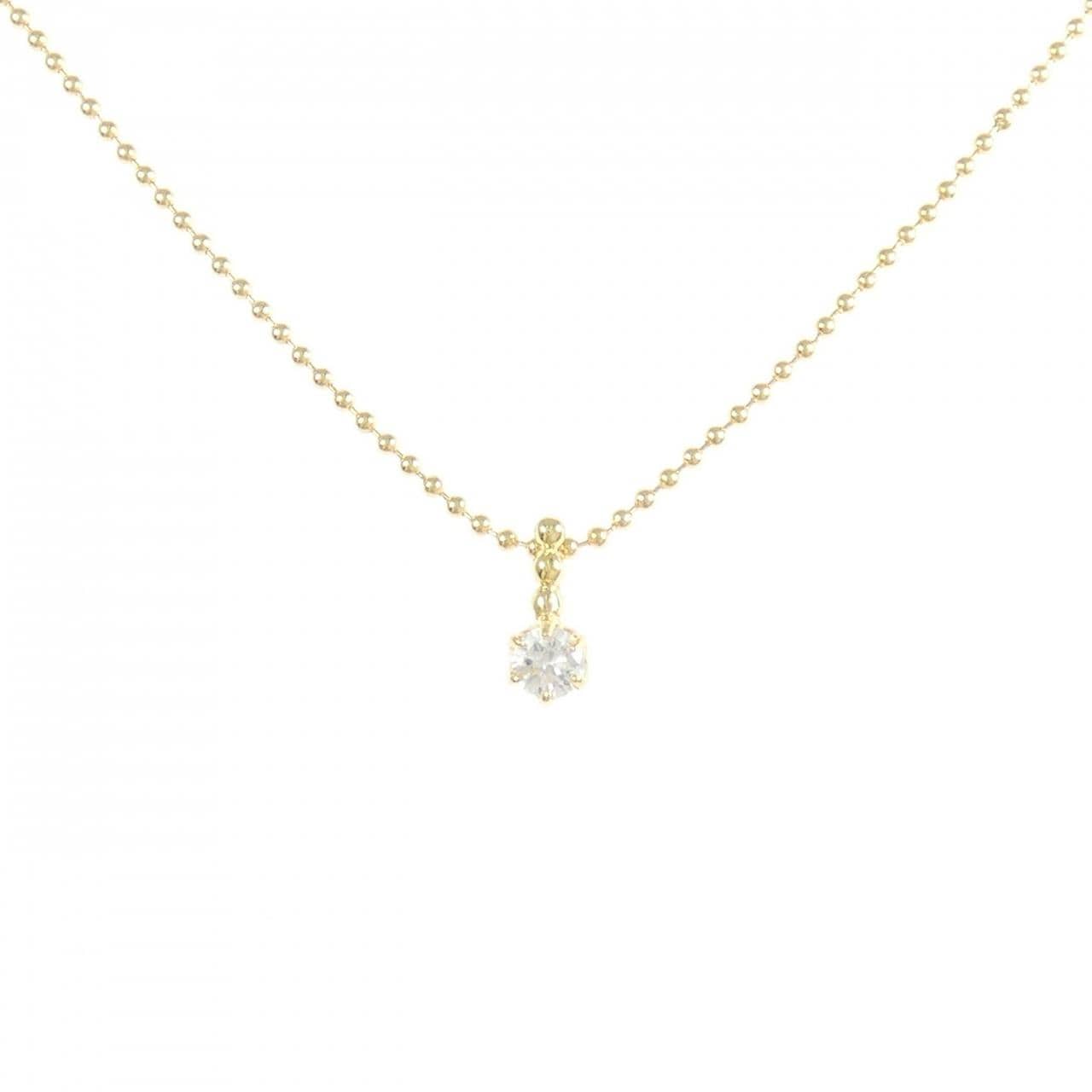 K18YG ソリティア ダイヤモンド ネックレス 0.10CT