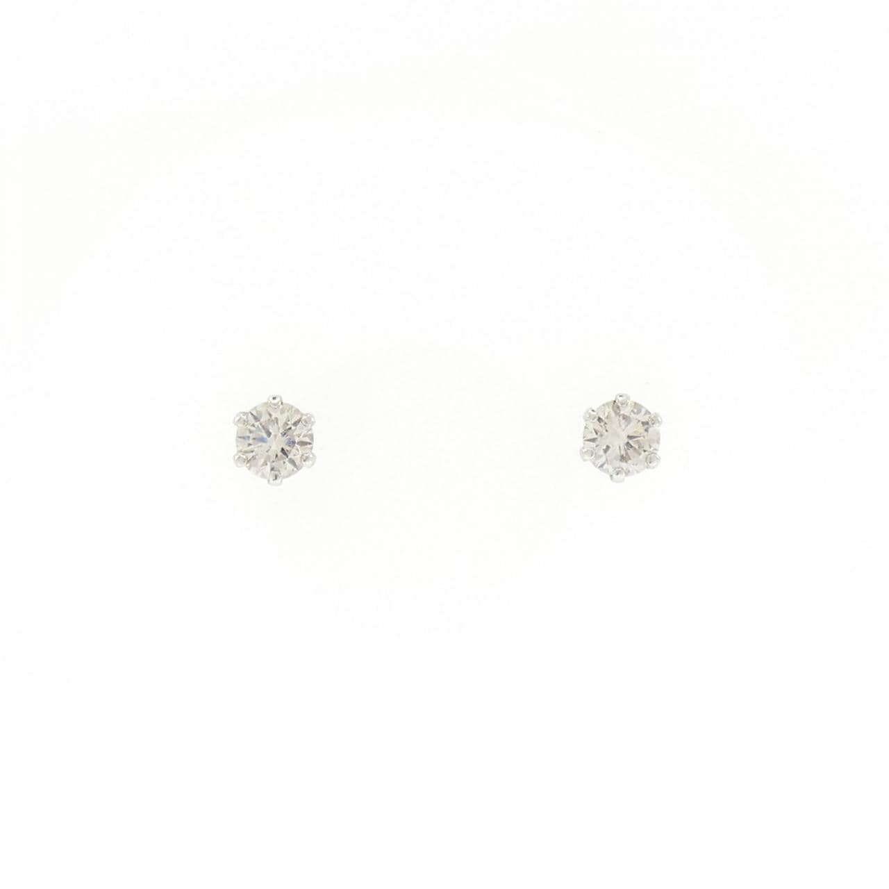 PT900 ソリティア ダイヤモンド ピアス 0.30CT