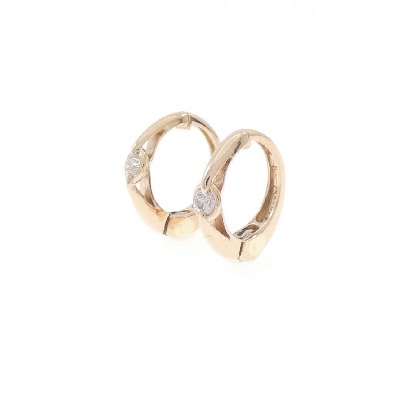 K18PG ピンクダイヤモンド イヤリング 0.03CT