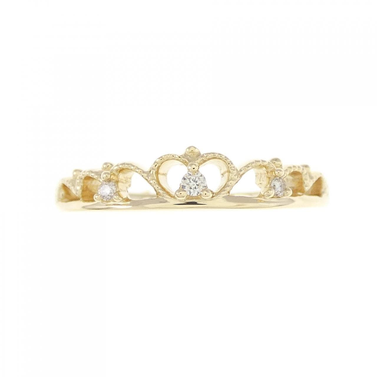 K18YG Tiara Diamond Ring 0.03CT