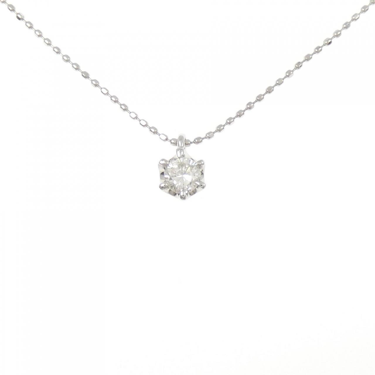 PT/PT850 ソリティア ダイヤモンド ネックレス 0.18CT