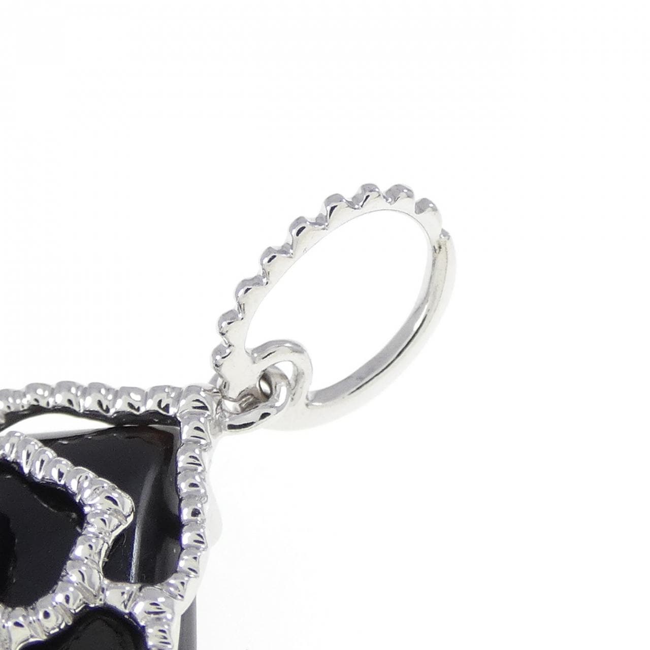 K18WG ローズ オニキス ペンダント