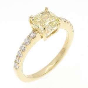 【リメイク】K18YG ダイヤモンド リング 1.05CT FIY SI2 ファンシーカット