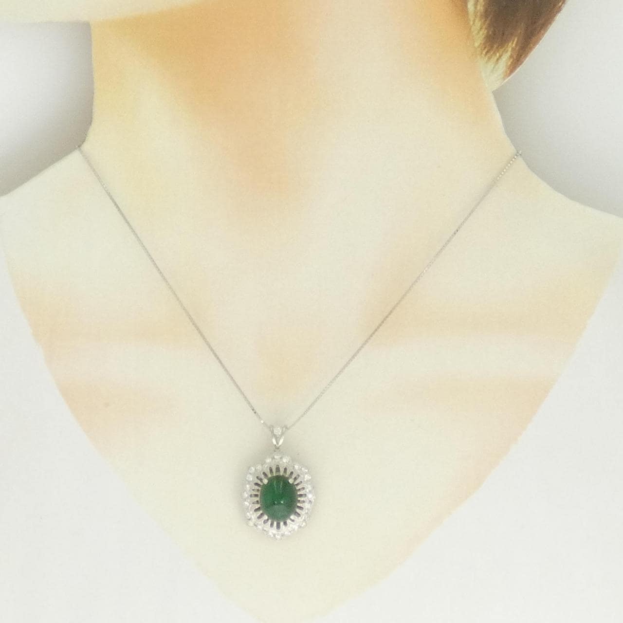 PT900/PT850 エメラルド ネックレス 5.07CT