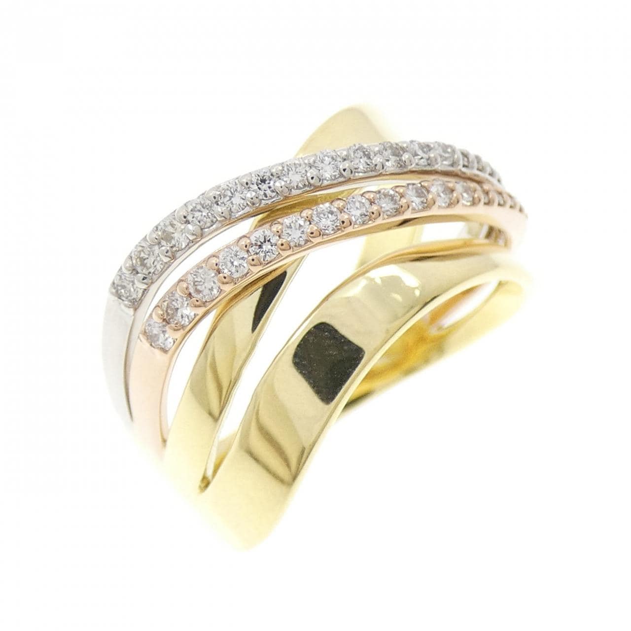 K18YG/K18PG/PT900 ダイヤモンド リング 0.30CT