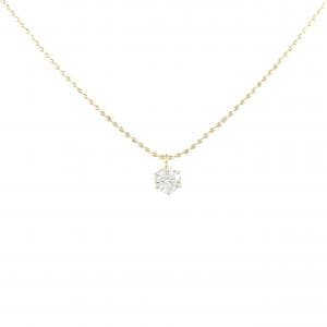 K18YG ソリティア ダイヤモンド ネックレス 0.10CT