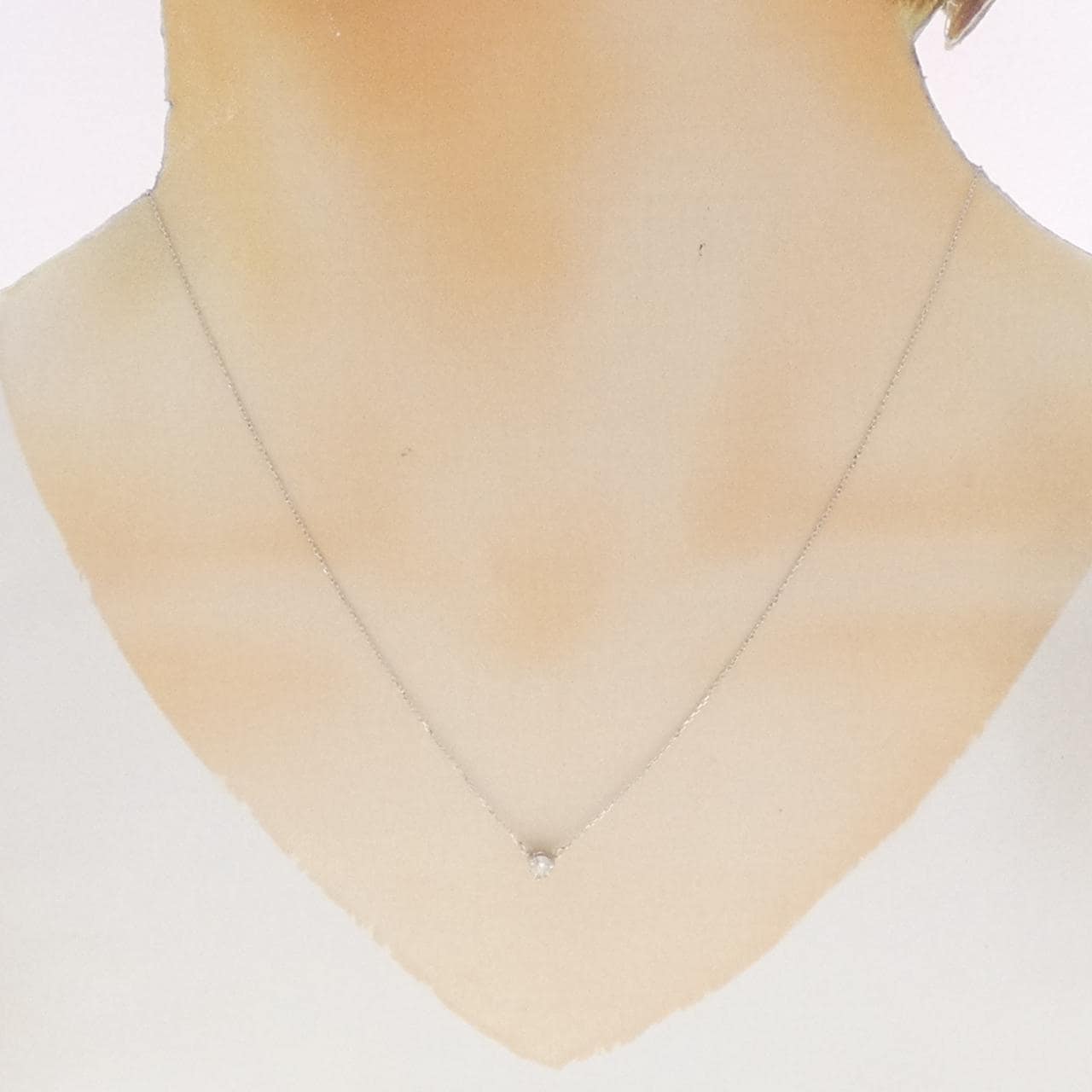 K10WG ダイヤモンド ネックレス 0.15CT