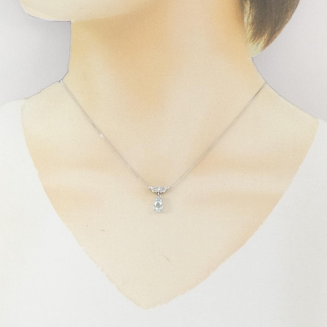PT900/PT850 アクアマリン ネックレス 0.77CT