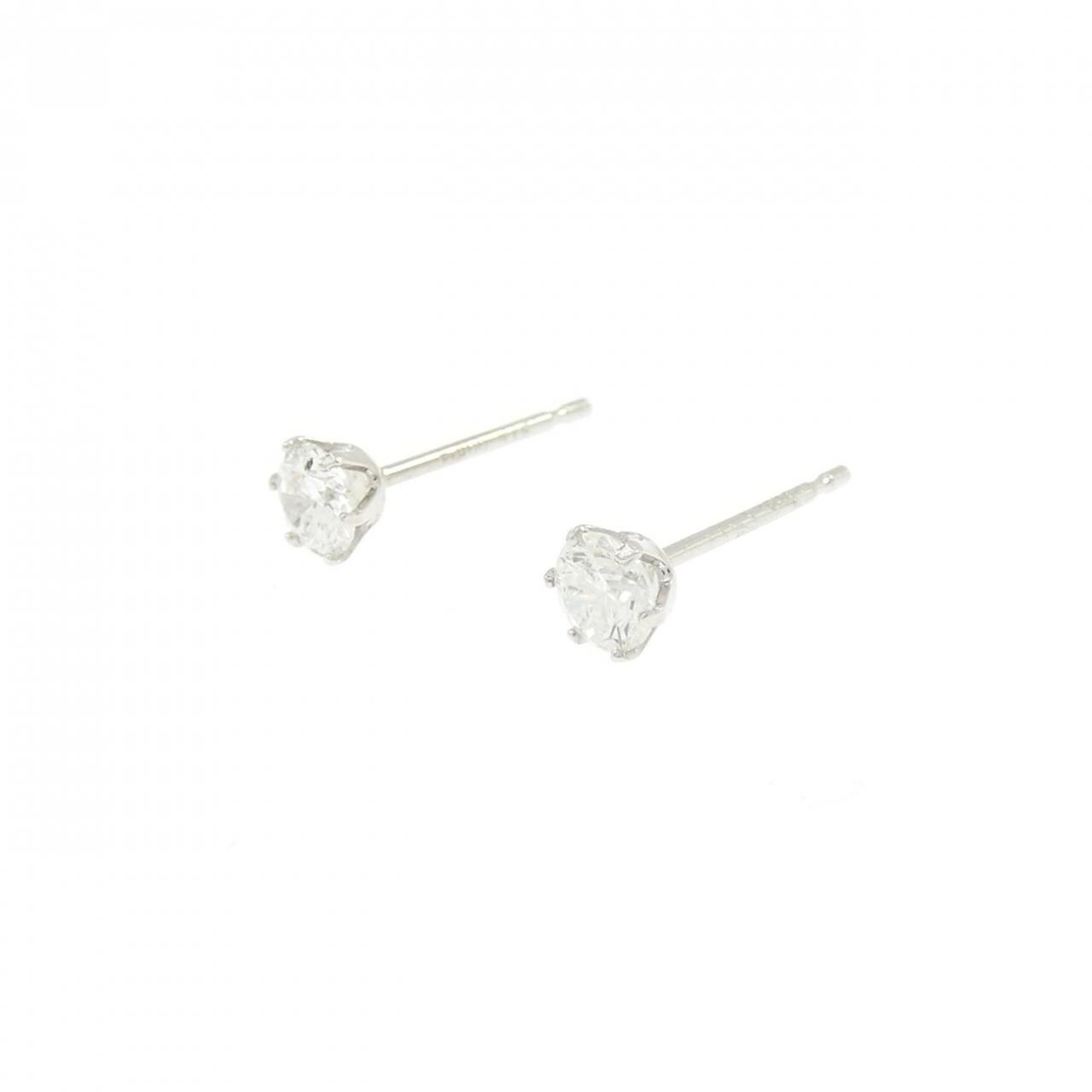 PT900 ソリティア ダイヤモンド ピアス 0.30CT