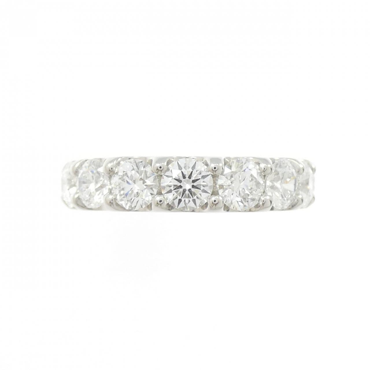 PT950 ハーフエタニティ ダイヤモンド リング 3.160CT