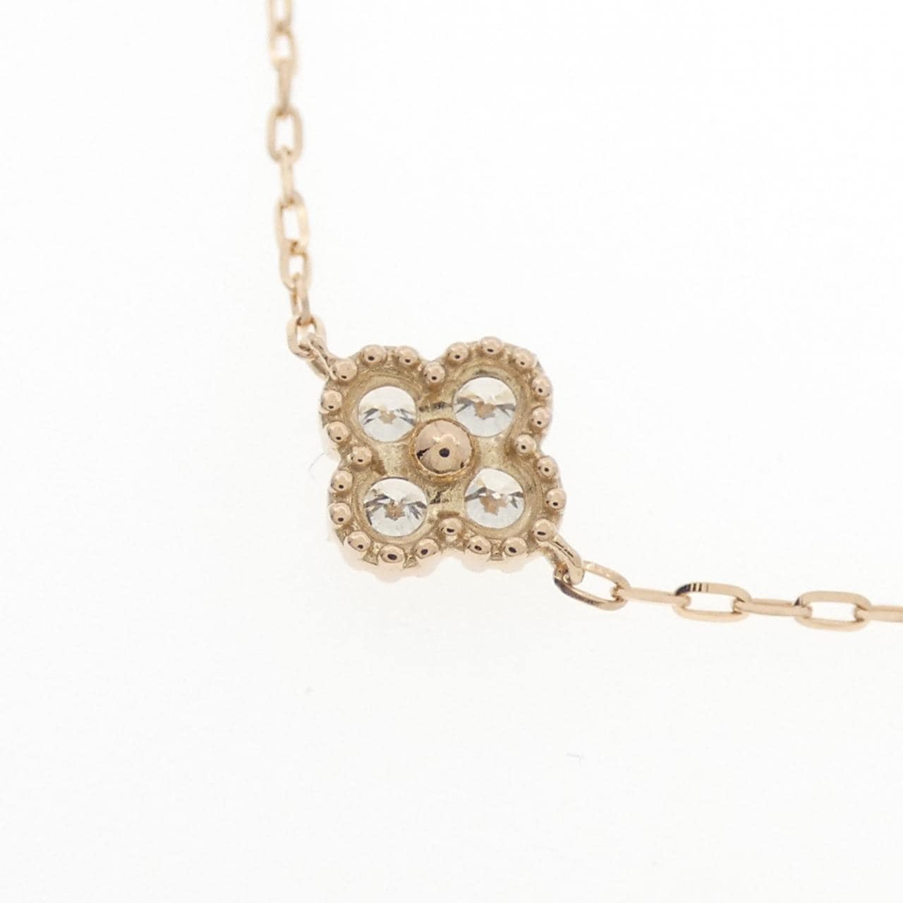K18PG フラワー ダイヤモンド ネックレス 1.00CT