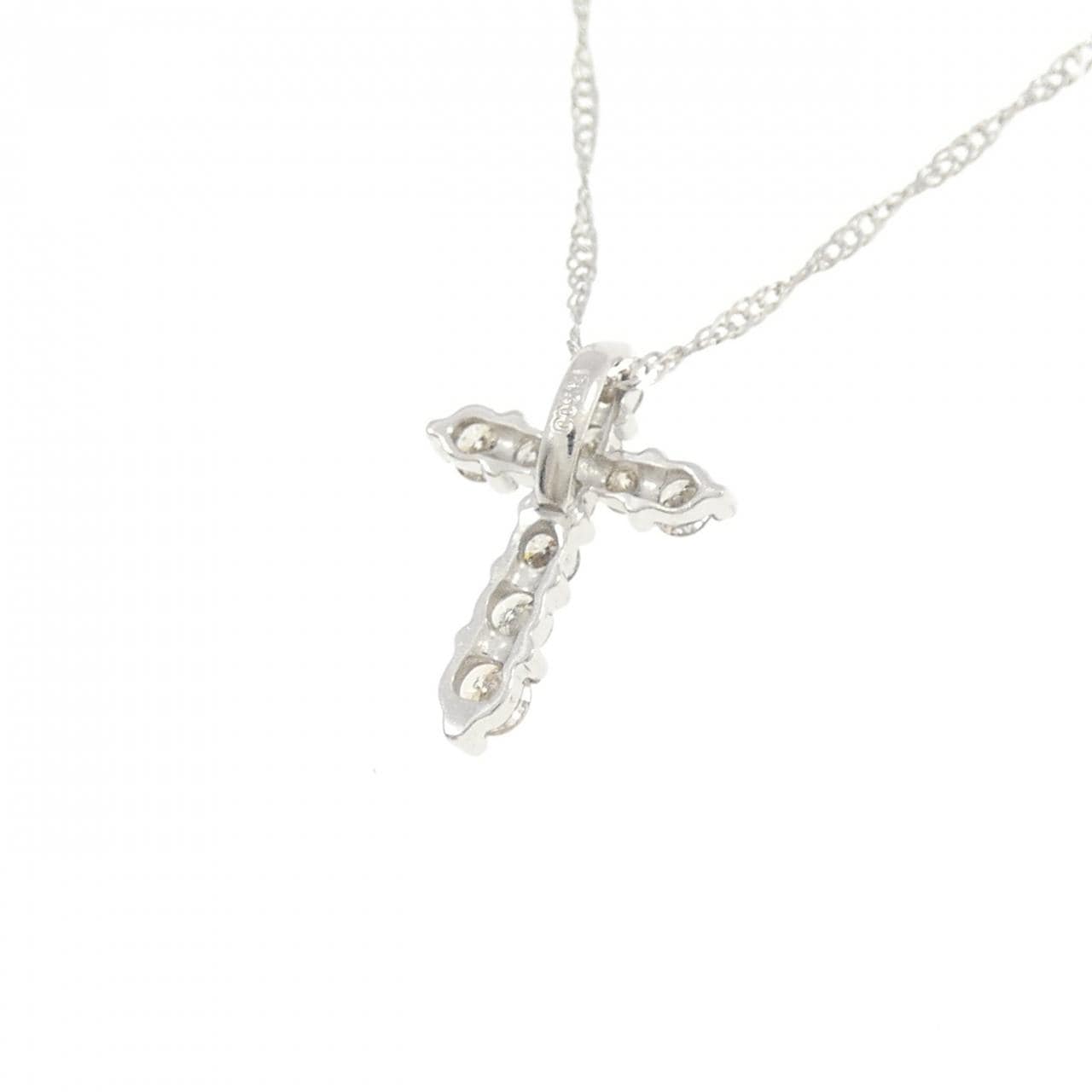 PT900/PT850 クロス ダイヤモンド ネックレス 0.20CT