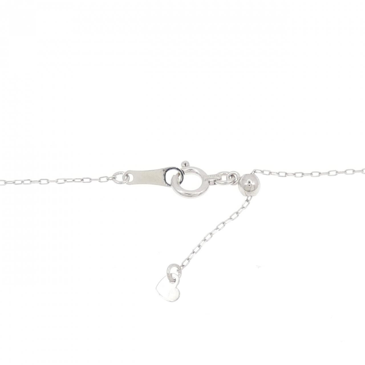 K18WG ソリティア ダイヤモンド ネックレス 0.20CT