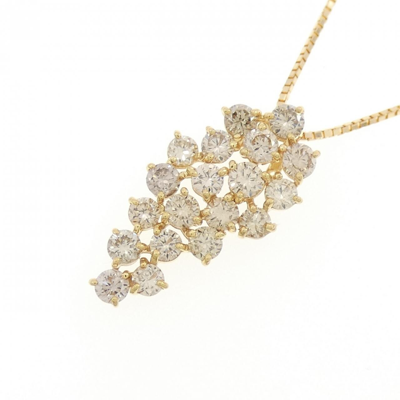 K18YG ダイヤモンド ネックレス 1.10CT