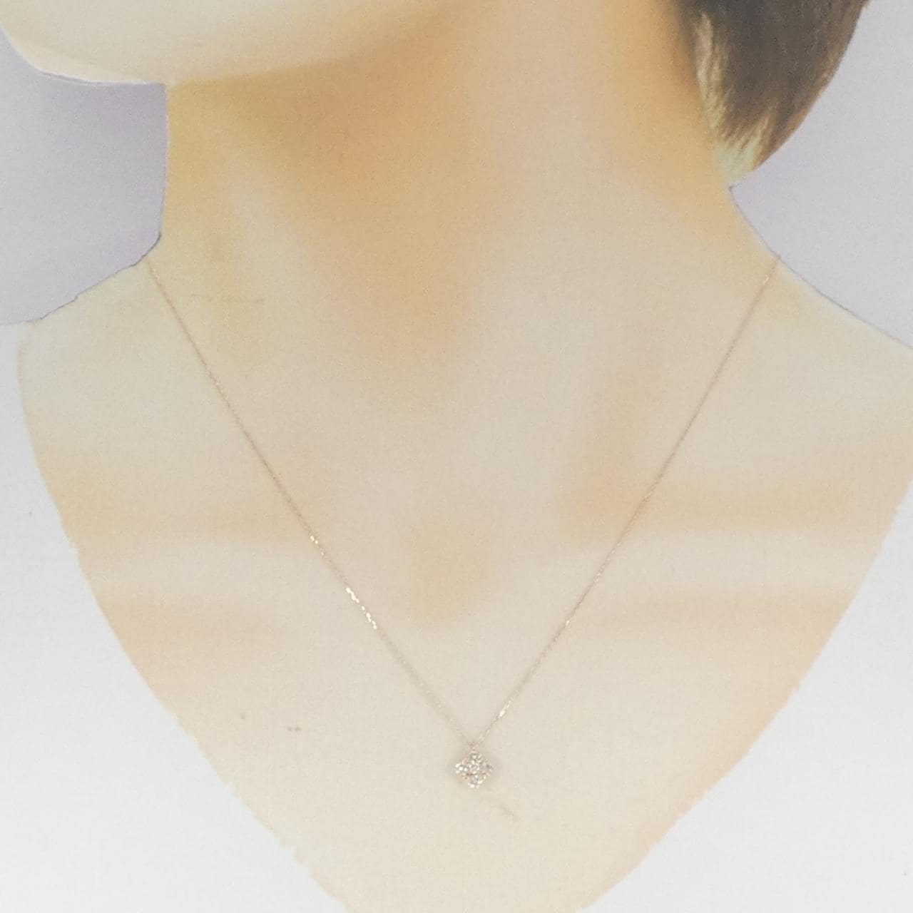 【新品】K10PG ダイヤモンド ネックレス 0.20CT