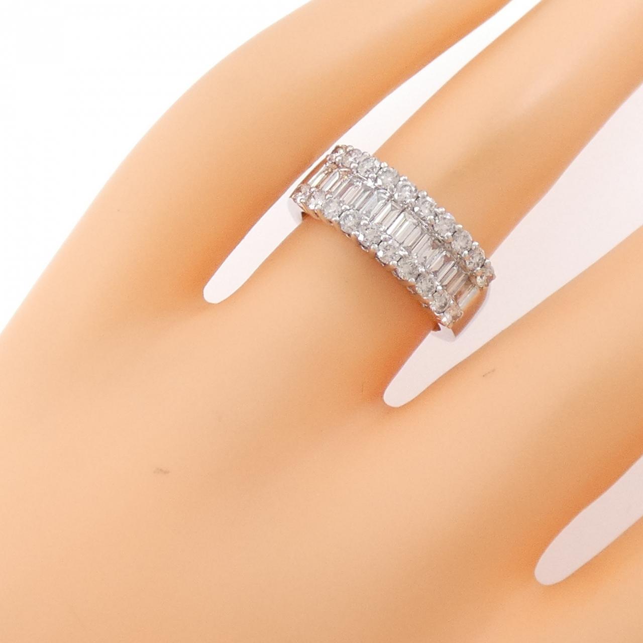 K18WG ダイヤモンド リング 1.24CT