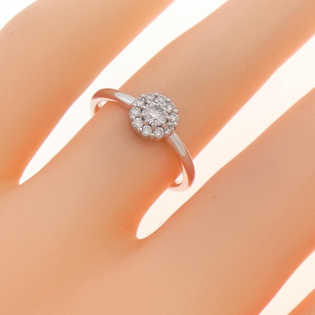 K18WG ダイヤモンド リング 0.23CT